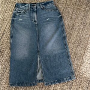 Tommy Jeans Denim Midi Skirt with Front Slit